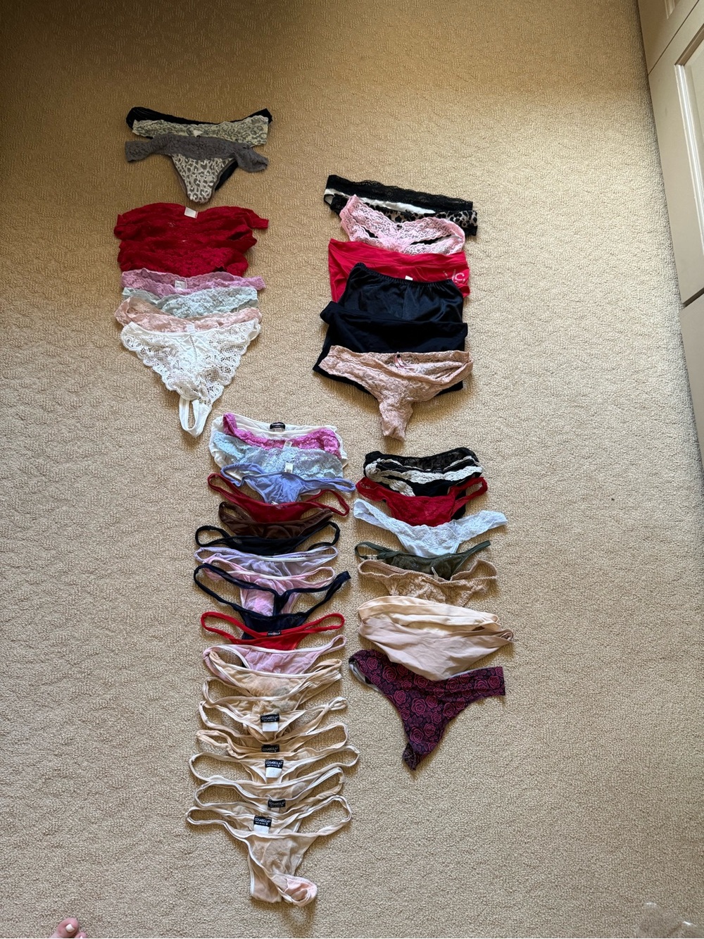 Assorted womens Lace and Cotton Bikini Bottoms - Mixed Colors Pre-loved